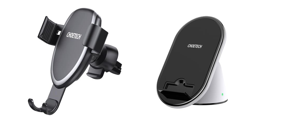 choetech wireless charging stand and wireless charging car mount