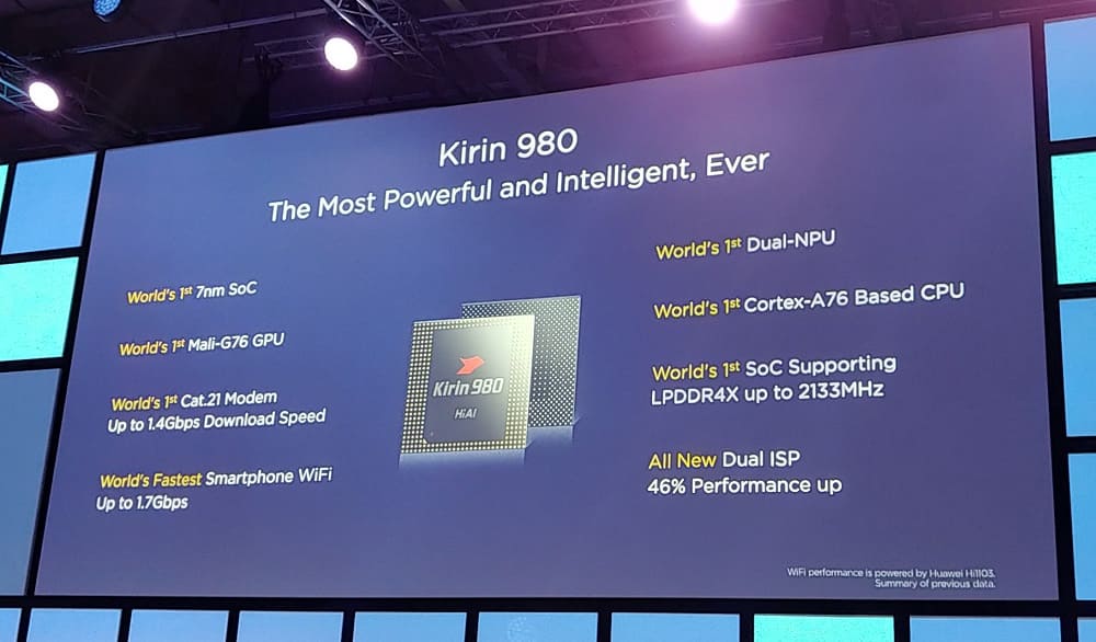 Kirin 980 Chipset summary image