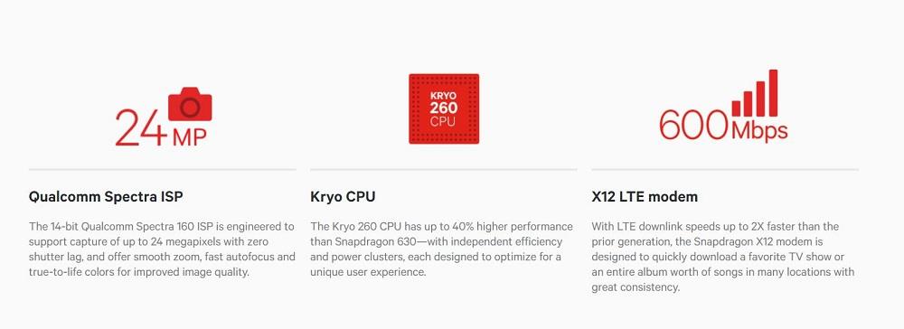 Snapdragon 636 features list
